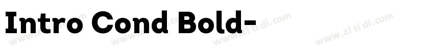 Intro Cond Bold字体转换